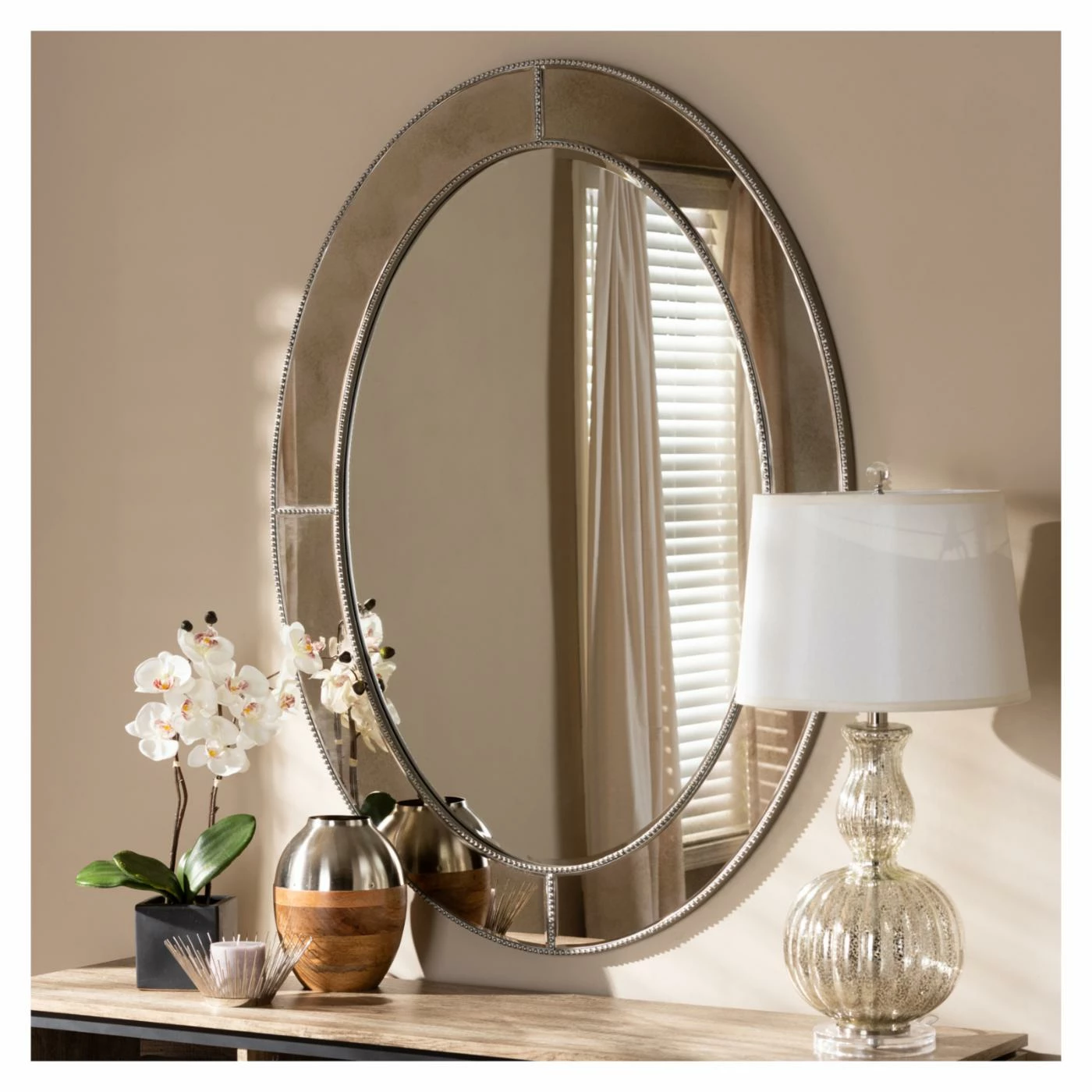 Cheap 🤩 Baxton Studio Branca Oval Wall Mirror - 36W X 48H In. 👏 - Image 2