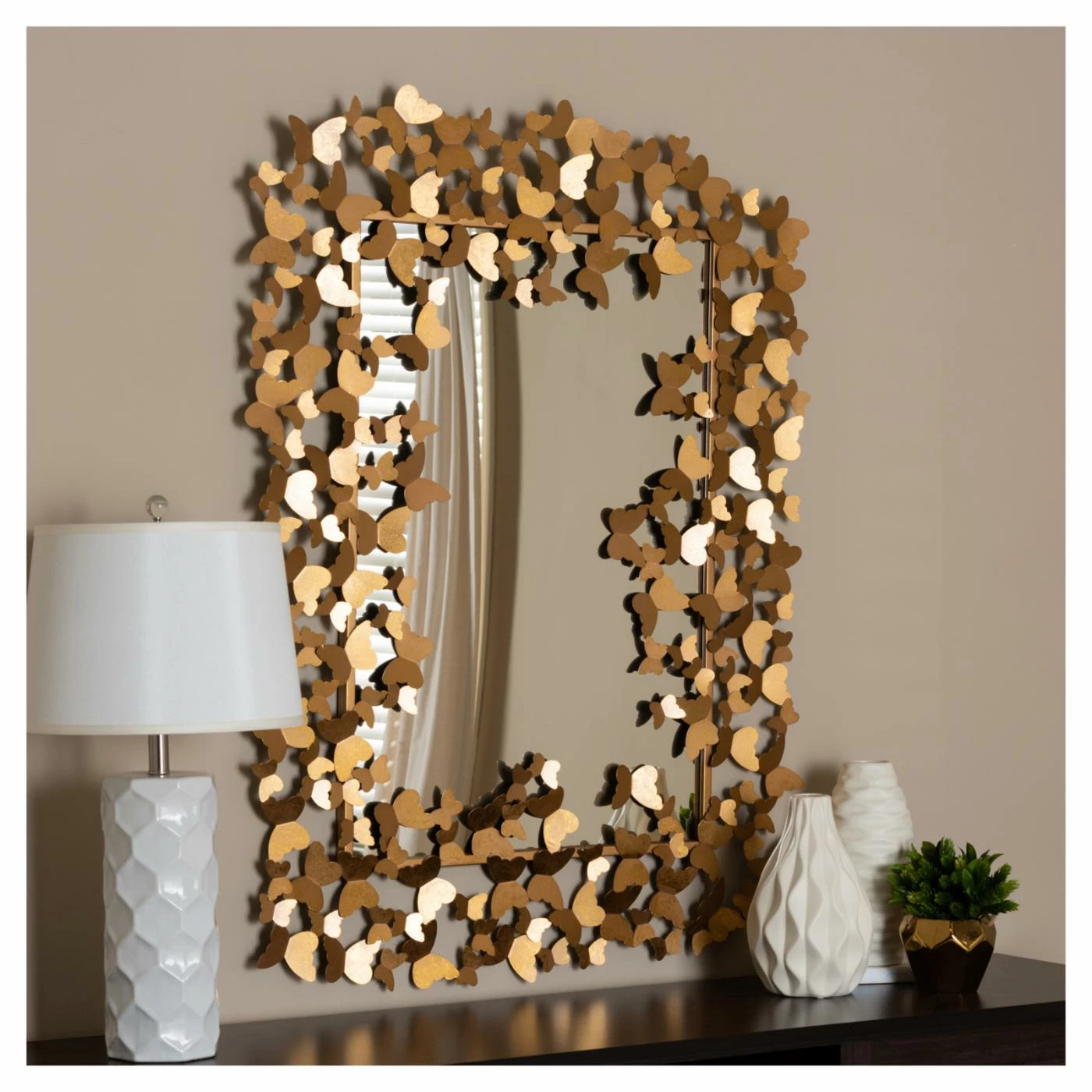 Flash Sale โค๏ธ Baxton Studio Idalia Butterfly Wall Mirror - 36.61W X 49.21H In. ๐ - Image 2