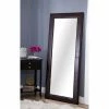 Budget ⌛ Abbyson Floor & Leaning Arlington Large Leather Floor Mirror - Brown ❤️