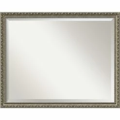 Budget π Bathroom Vanity Amanti Art Bathroom Wall Mirror - Parisian Silver π