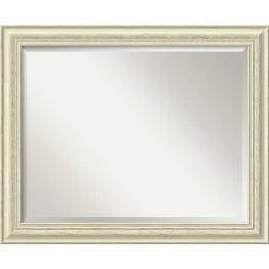 Best Sale π― Bathroom Vanity Amanti Art Bathroom Wall Mirror - Country Whitewash π₯°