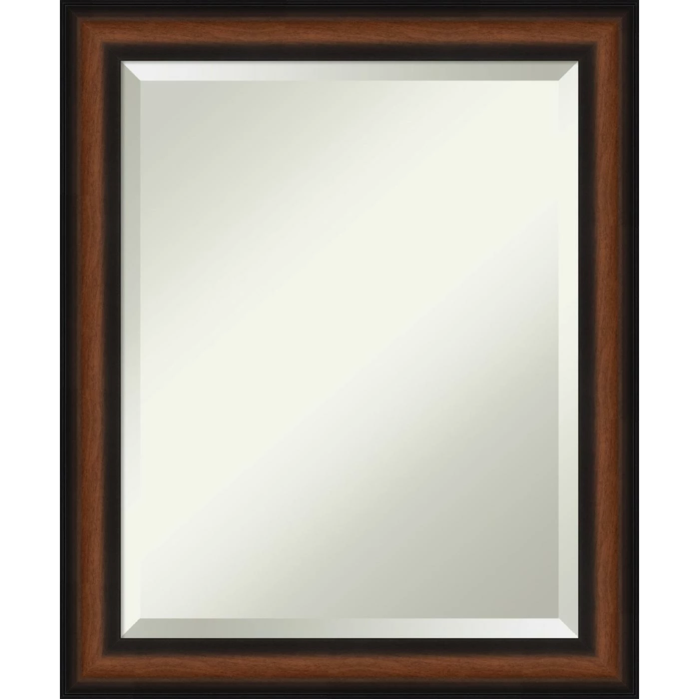 Buy π Amanti Art Yale Walnut Framed Wall Mirror - 19.38 X 23.38 In β