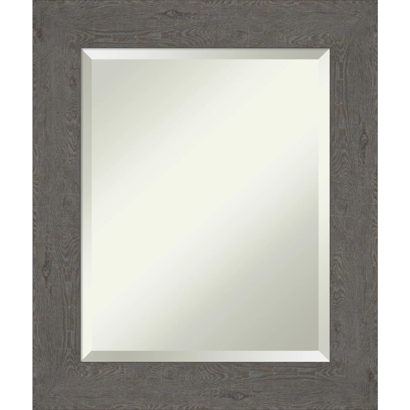 Deals π Amanti Art Rustic Plank Grey Framed Wall Mirror - 21.38 X 25.38 In π