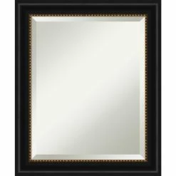 Budget ๐ Amanti Art Manhattan Black Framed Wall Mirror - 19.88 X 23.88 In ๐