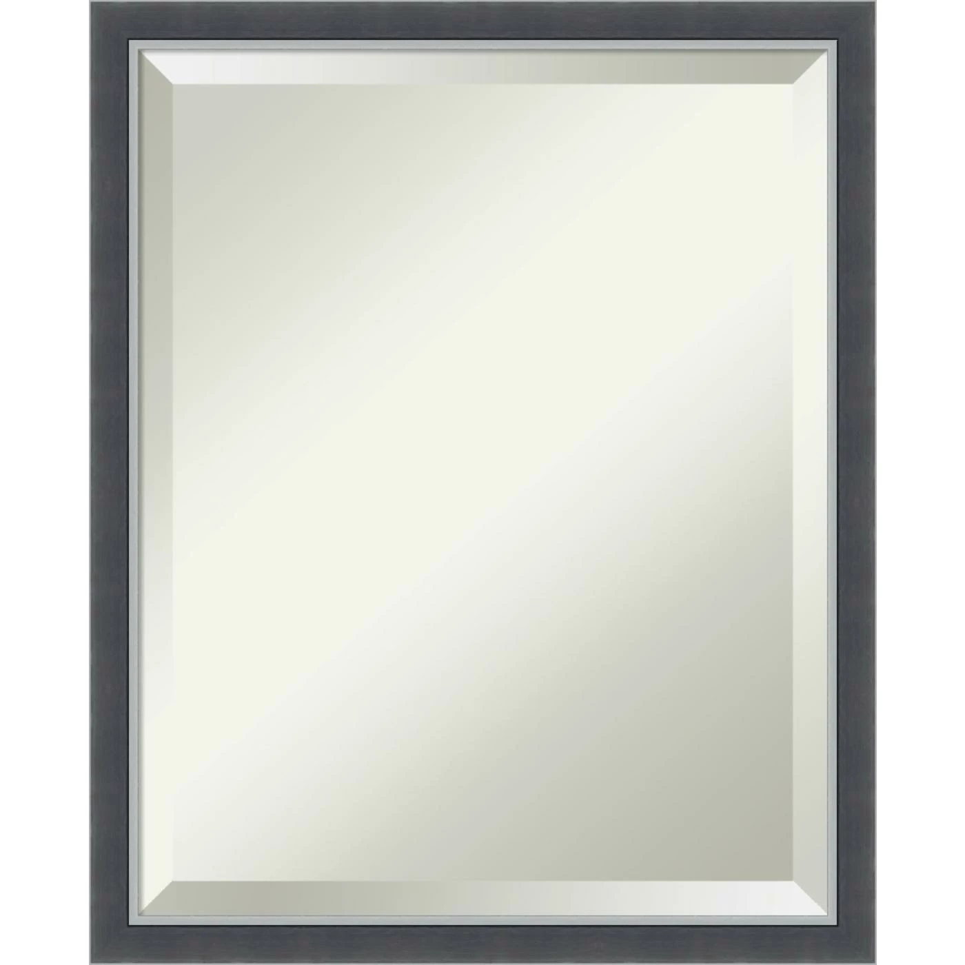 Cheap π Amanti Art Eva Black Silver Thin Framed Wall Mirror - 17.75 X 21.75 In π