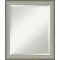 Budget 🥰 Amanti Art Elegant Brushed Pewter Narrow Framed Wall Mirror - 18.88 X 22.88 In 😍