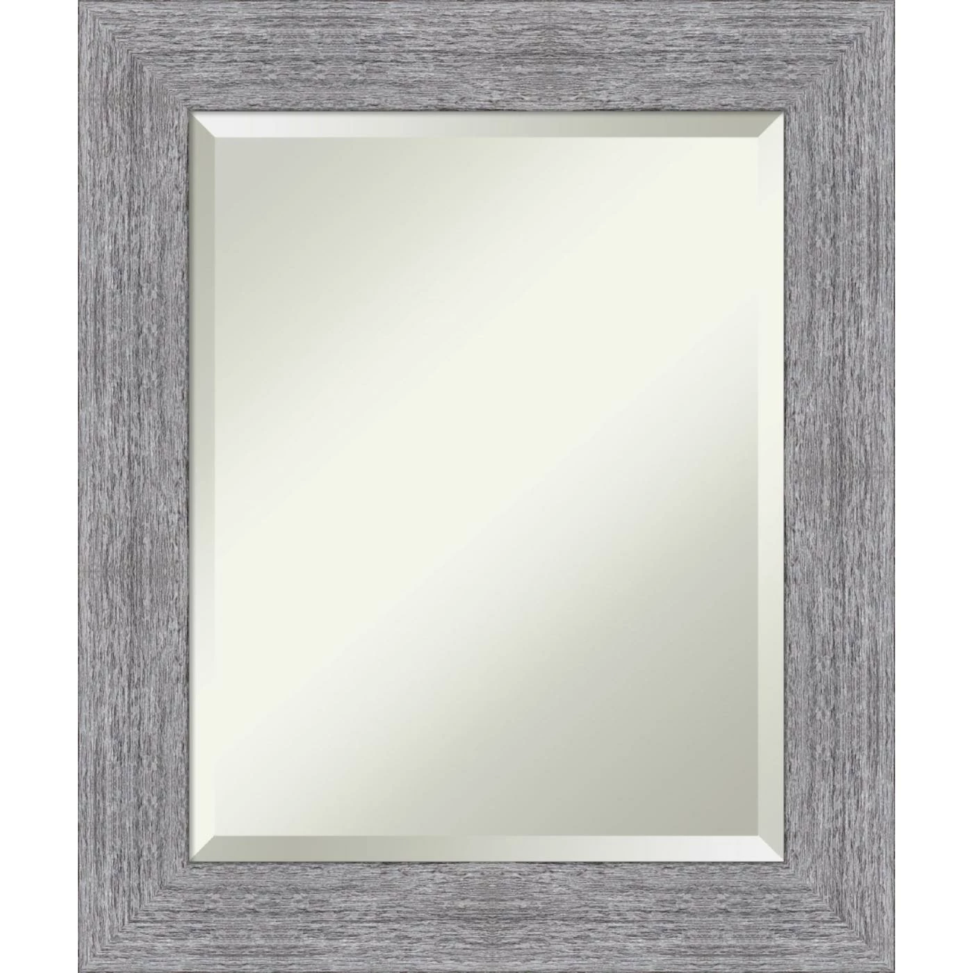 Best reviews of π Amanti Art Bark Rustic Grey Framed Wall Mirror - 21.12 X 25.12 In π