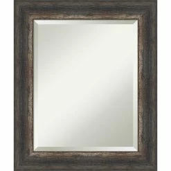 Flash Sale ⌛ Amanti Art Bark Rustic Char Framed Wall Mirror - 21.12 X 25.12 In ❤️