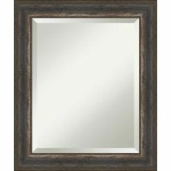 Flash Sale 👏 Amanti Art Alta Rustic Char Framed Wall Mirror - 20.62 X 24.62 In 🔥