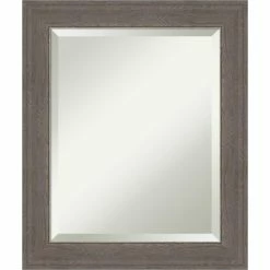 Outlet ๐ Amanti Art Alta Brown Grey Framed Wall Mirror - 20.62 X 24.62 In โ