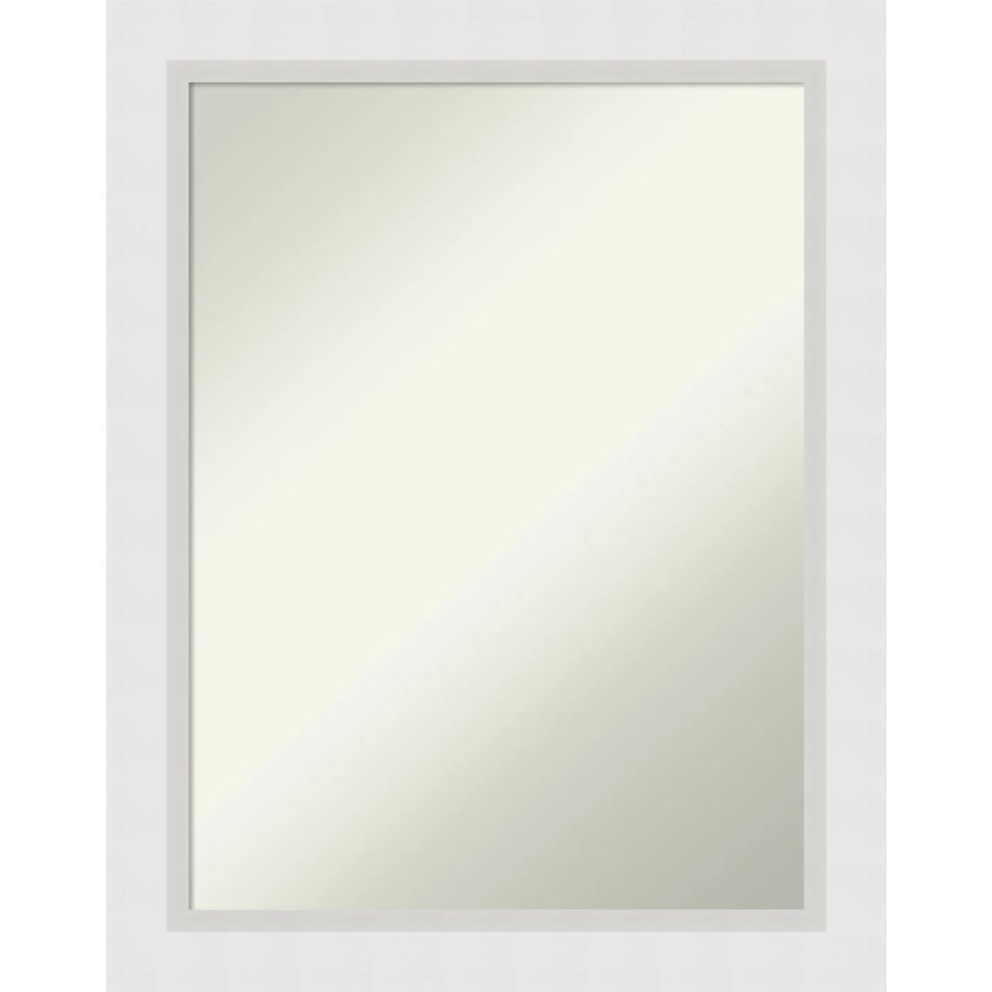 Wholesale ๐ Amanti Art Blanco White Wood Framed Non-Beveled Bathroom Vanity Wall Mirror - 22 X 28 In ๐
