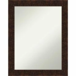 Budget β¨ Amanti Art William Mottled Bronze Framed Non-Beveled Bathroom Vanity Wall Mirror - 22 X 28 In βοΈ