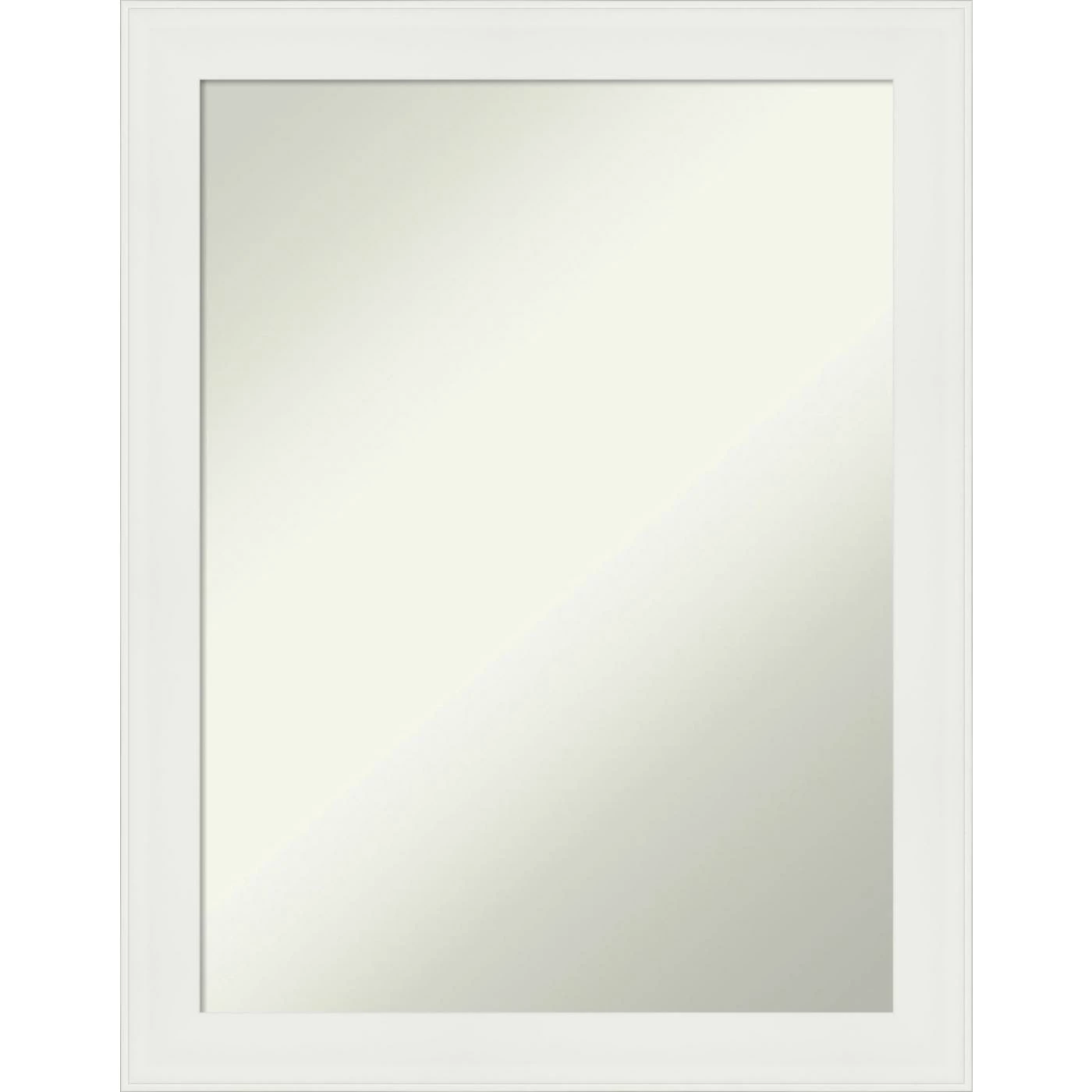 Discount π Amanti Art Vanity White Framed Non-Beveled Bathroom Vanity Wall Mirror - 21.5 X 27.5 In π