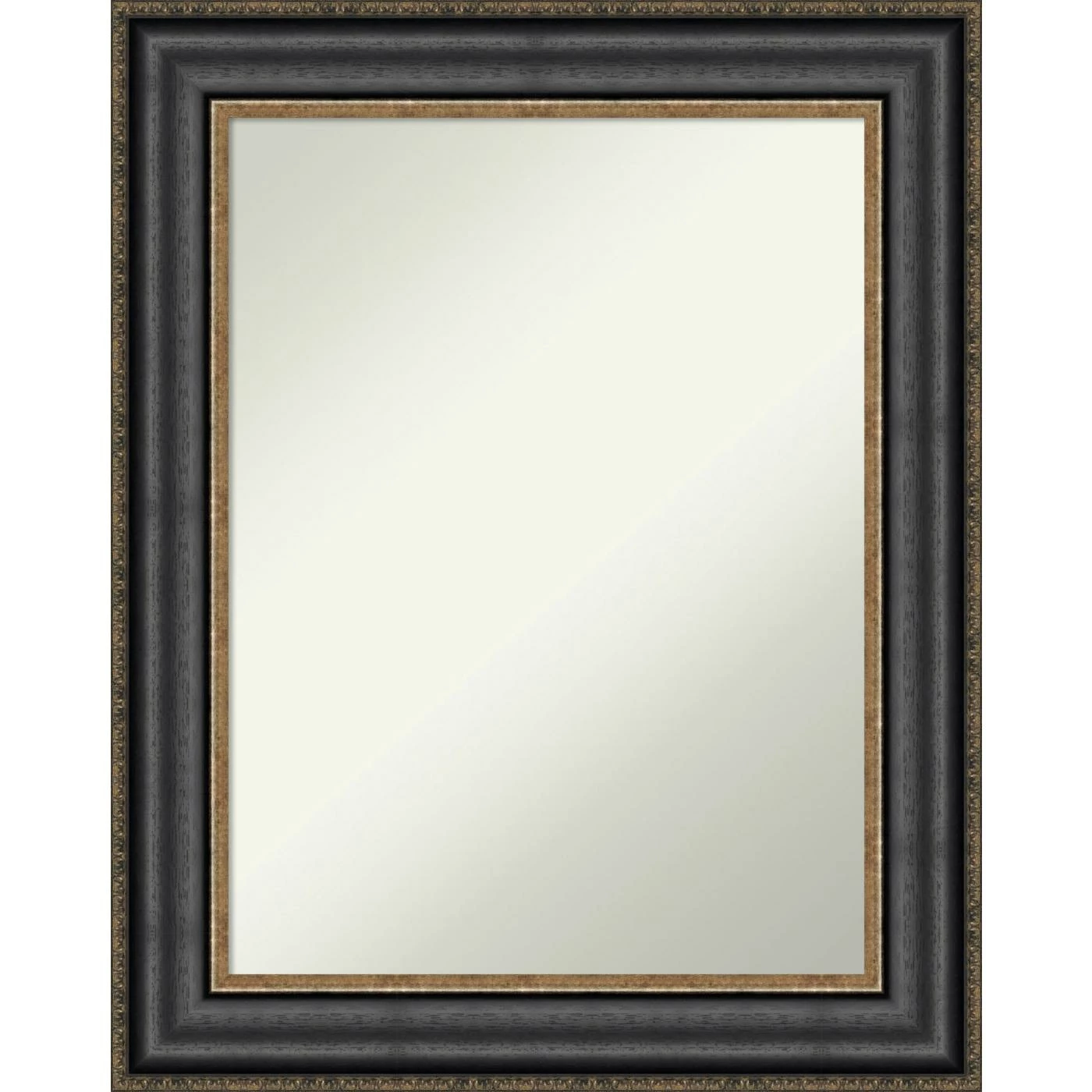 Outlet π Amanti Art Thomas Black Bronze Framed Non-Beveled Bathroom Vanity Wall Mirror - 23.75 X 29.75 In π