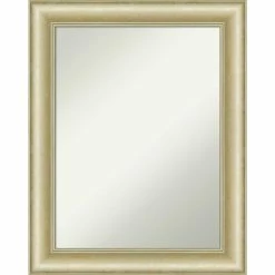 Top 10 π Amanti Art Textured Light Gold Framed Non-Beveled Bathroom Vanity Wall Mirror - 23 X 29 In π