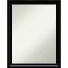 Outlet 👍 Amanti Art Steinway Black Scoop Wood Framed Non-Beveled Bathroom Vanity Wall Mirror - 21 X 27 In 🤩