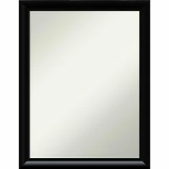 Outlet π Amanti Art Steinway Black Scoop Wood Framed Non-Beveled Bathroom Vanity Wall Mirror - 21 X 27 In π€©