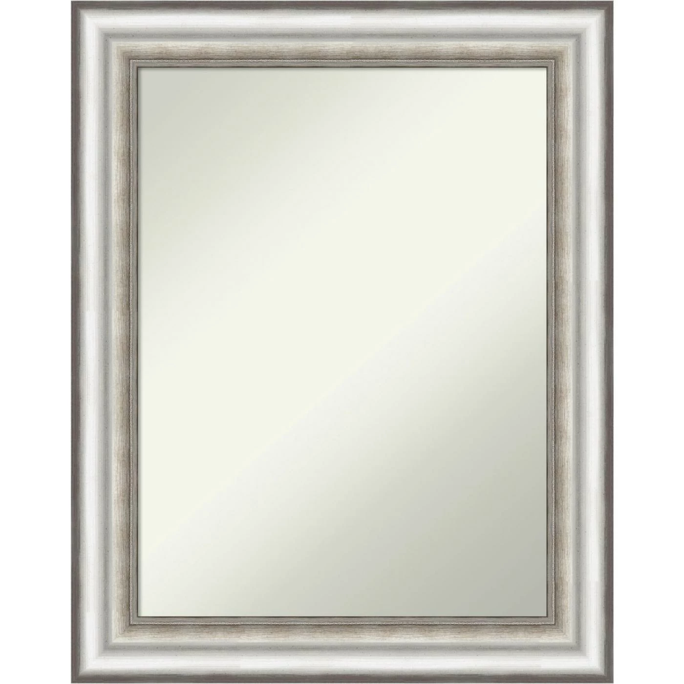 New π Amanti Art Salon Silver Framed Non-Beveled Bathroom Vanity Wall Mirror - 23.25 X 29.25 In π₯°