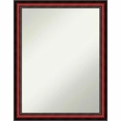 Best Sale π Amanti Art Rubino Cherry Scoop Wood Framed Non-Beveled Bathroom Vanity Wall Mirror - 21 X 27 In π―