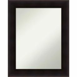 Outlet βοΈ Amanti Art Portico Espresso Wood Framed Non-Beveled Bathroom Vanity Wall Mirror - 23.5 X 29.5 In π₯