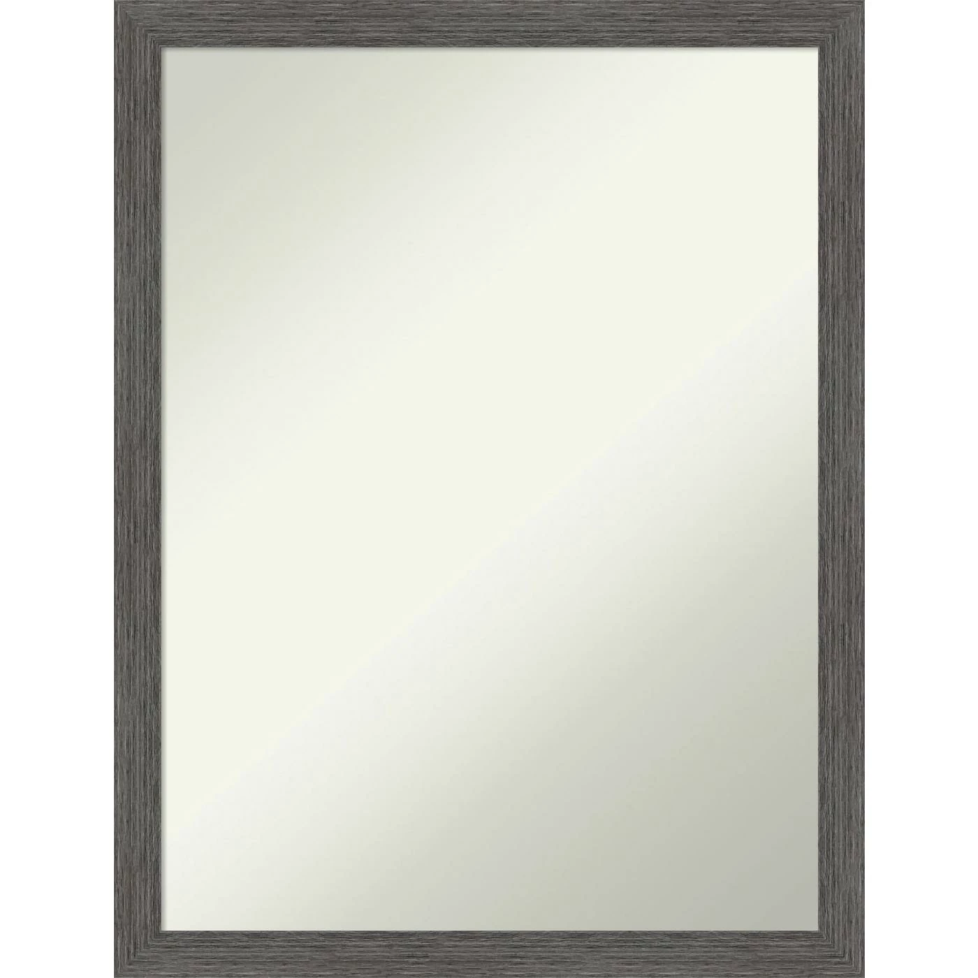 Best deal 😀 Amanti Art Pinstripe Plank Grey Thin Framed Non-Beveled Bathroom Vanity Wall Mirror - 20 X 26 In 👍