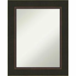 Discount ๐ Amanti Art Milano Bronze Wood Framed Non-Beveled Bathroom Vanity Wall Mirror - 24.5 X 30.5 In ๐
