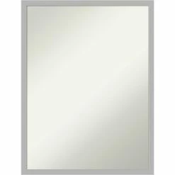Outlet 𧨠Amanti Art Hera Chrome Framed Non-Beveled Bathroom Vanity Wall Mirror - 19 X 25 In π₯