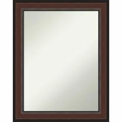 Budget π Amanti Art Harvard Walnut Framed Non-Beveled Bathroom Vanity Wall Mirror - 22.5 X 28.5 In β
