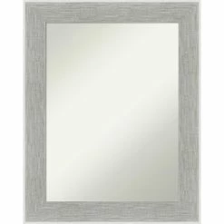 Buy π Amanti Art Glam Linen Grey Framed Non-Beveled Bathroom Vanity Wall Mirror - 23 X 29 In π₯°