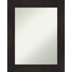 New π€© Amanti Art Furniture Espresso Framed Non-Beveled Bathroom Vanity Wall Mirror - 23.5 X 29.5 In π