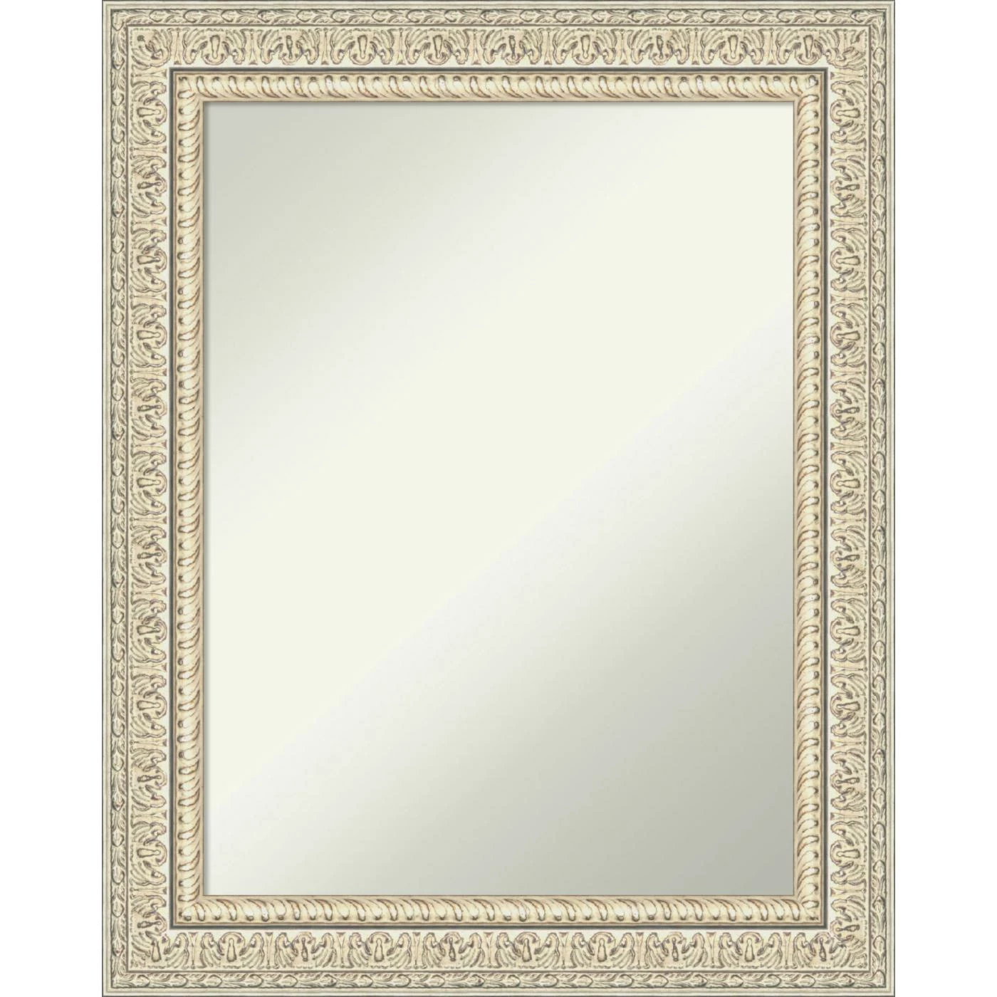 Wholesale β¨ Amanti Art Fair Baroque Cream Wood Framed Non-Beveled Bathroom Vanity Wall Mirror - 23.5 X 29.5 In π₯