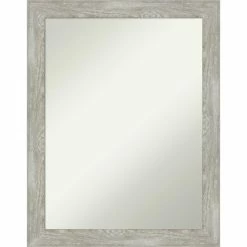 Budget βοΈ Amanti Art Dove Greywash Narrow Framed Non-Beveled Bathroom Vanity Wall Mirror - 21.5 X 27.5 In π₯°