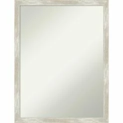 Budget π Amanti Art Crackled Metallic Narrow Framed Non-Beveled Bathroom Vanity Wall Mirror - 20 X 26 In π