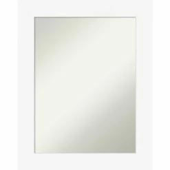 Budget β€οΈ Amanti Art Cabinet White Framed Non-Beveled Bathroom Vanity Wall Mirror - 23.5 X 29.5 In β