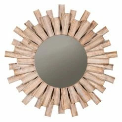 Hot Sale 👍 Signature Design By Ashley Donata Rustic Wood Frame Wall Mirror - 32W X 32H In. 🔔