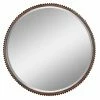 Promo 😀 Aspire Home Accents Harrison Rustic Metal Wall Mirror - 23W X 23H In. 😉