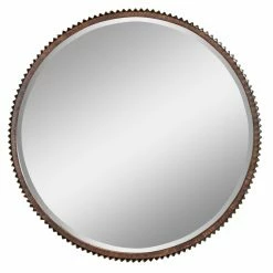 Promo 😀 Aspire Home Accents Harrison Rustic Metal Wall Mirror - 23W X 23H In. 😉