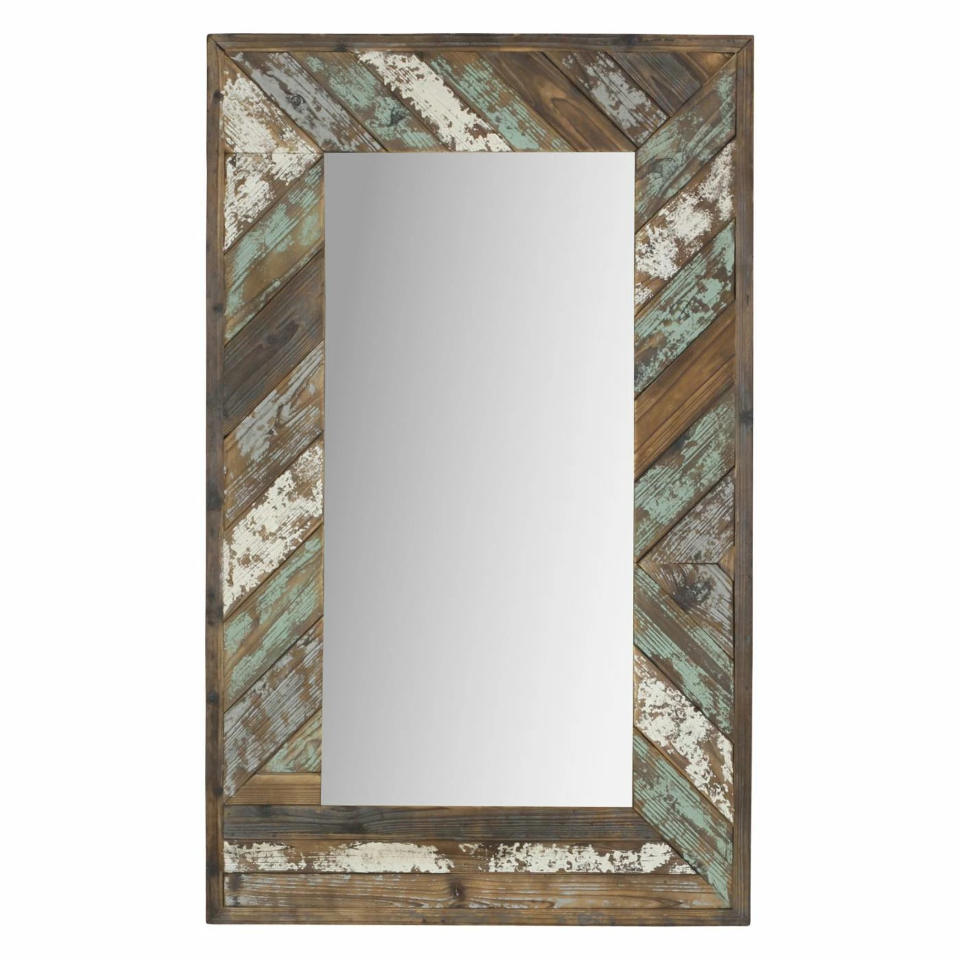 Cheap π₯° Aspire Home Accents Brogan Distressed Wood Slat Wall Mirror - 26.5W X 43.5H In. π