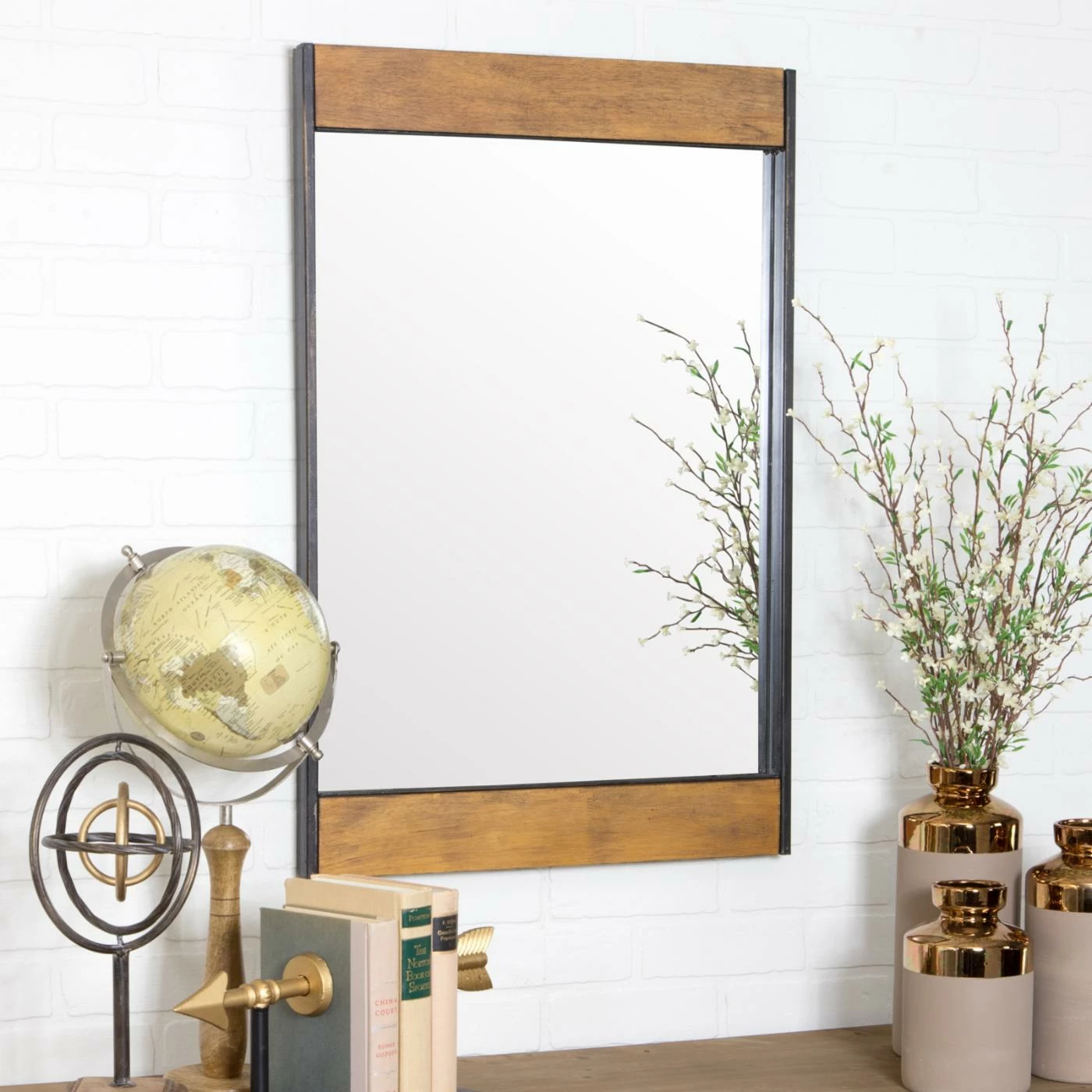 Best deal ๐ Aspire Home Accents Cliveden Wood And Metal Wall Mirror - 21W X 32H In. ๐งจ