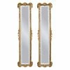 Budget 💯 Bassett Mirror Company Mirror Sets Set Of 2 Antique Gold Leaf Finish Mirrors - 12W X 50H In. 😀