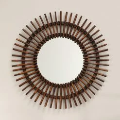 Coupon ❤️ Bassett Mirror Company Wall Natural Rattan Sunburst Mirror - 38 Diam. In. ✨