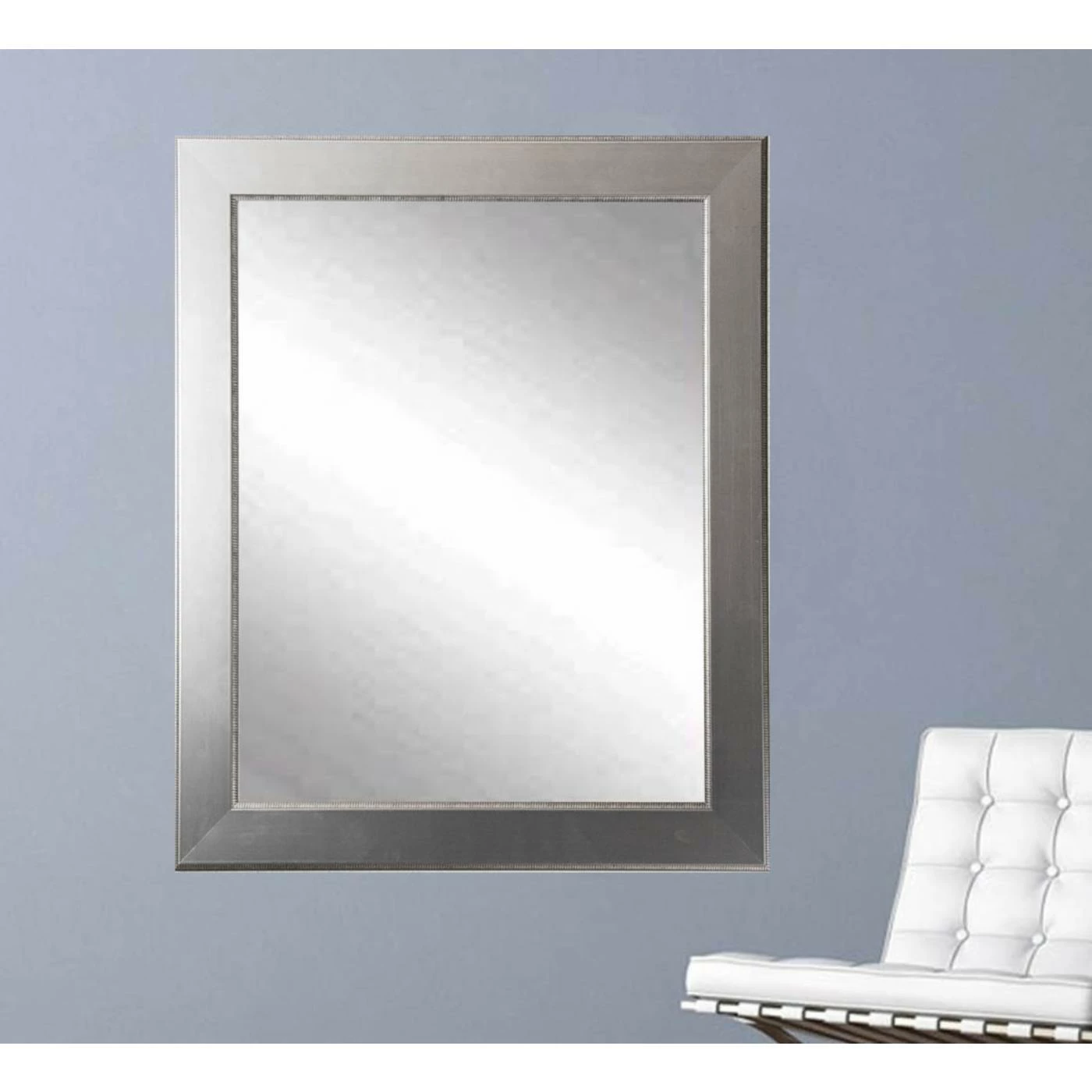 Coupon 💯 BrandtWorks Designers Choice Mod Euro Wall Mirror - Silver 😍