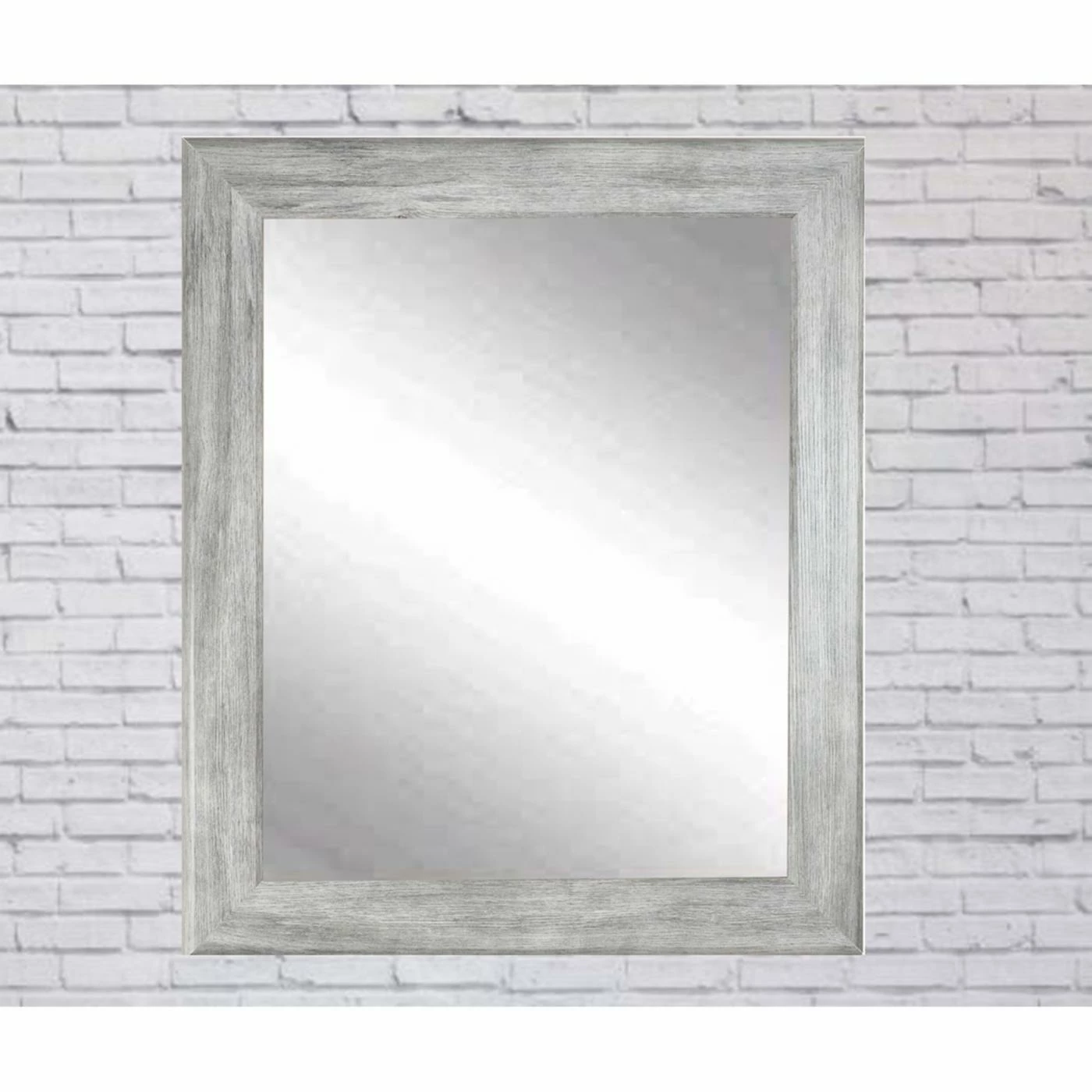 Cheap โจ BrandtWorks Weathered Barnwood Square Wall Mirror - 33W X 33H In. ๐