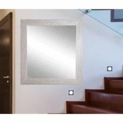 Discount 💯 BrandtWorks Farmhouse Barnwood Square Wall Mirror - 32W X 32H In. 👏