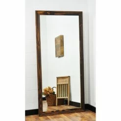 Hot Sale 💯 Floor & Leaning BrandtWorks Wood Toned Floor Mirror 👏