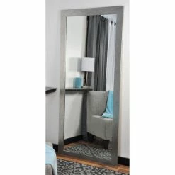 New 👍 Floor & Leaning BrandtWorks Organic Silver Tall Vanity Floor Mirror - 32W X 65.5H In. 😉