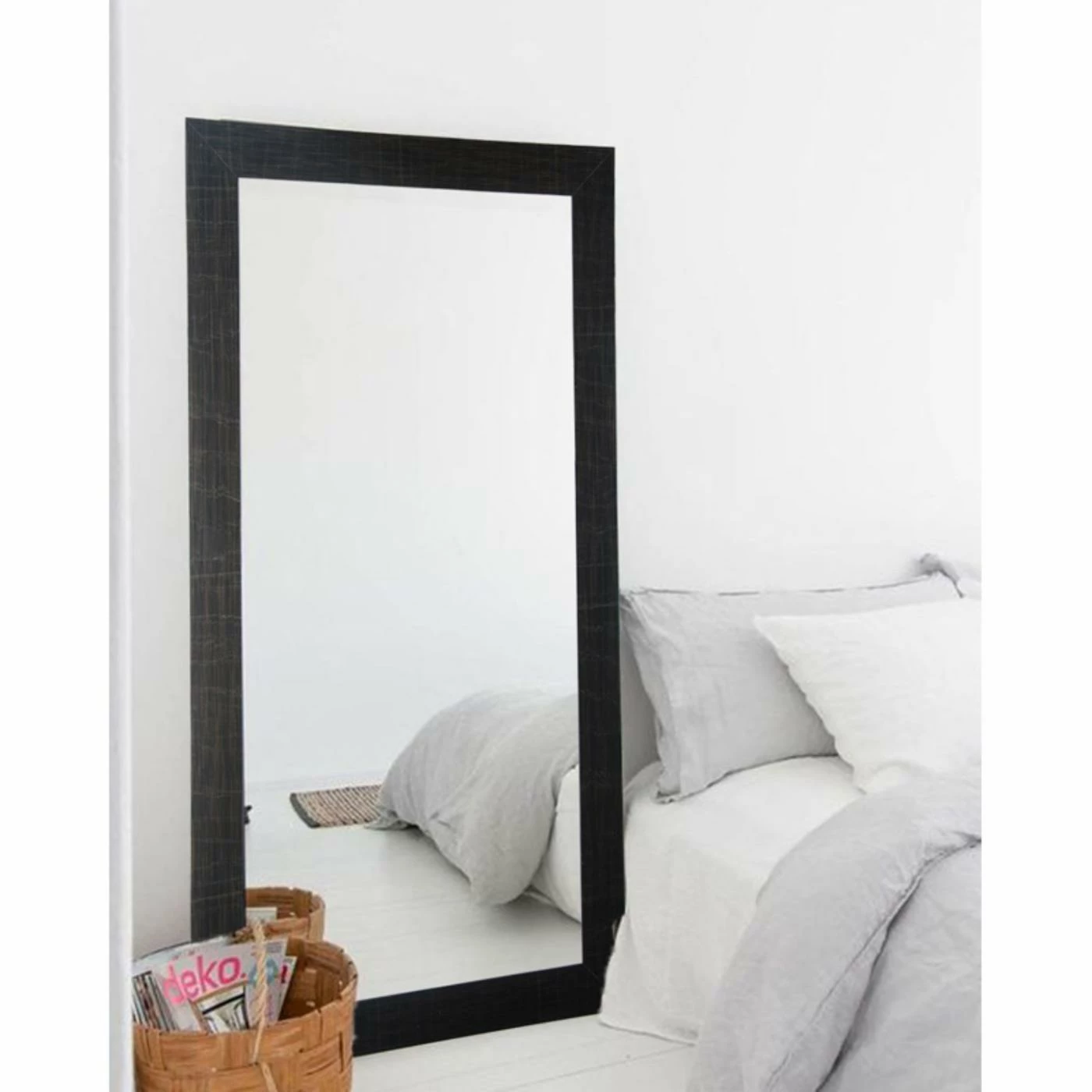 Cheap โค๏ธ Floor & Leaning BrandtWorks Etched Black Tall Vanity Floor Mirror - 32W X 65.5H In. โจ