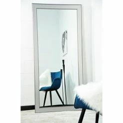 Deals 👍 Floor & Leaning BrandtWorks Silver Elements Tall Vanity Floor Mirror - 32W X 65.5H In. ✨