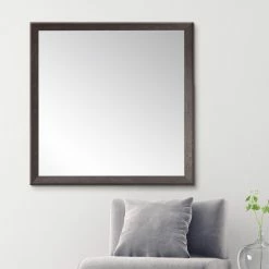Brand new ❤️ BrandtWorks Textured Espresso Farmhouse Square Wall Mirror - 29.5W X 29.5H In. 🔥