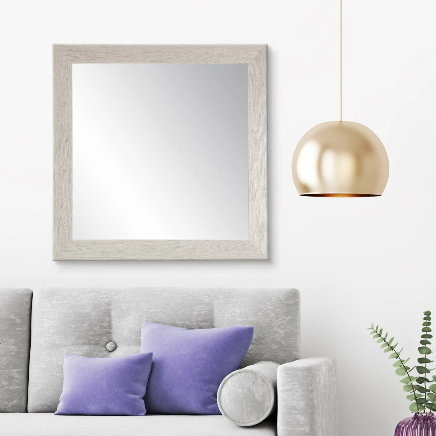 Cheapest โจ BrandtWorks Farmhouse Gray Wood Grain Square Wall Mirror - 32W X 32H In. ๐คฉ